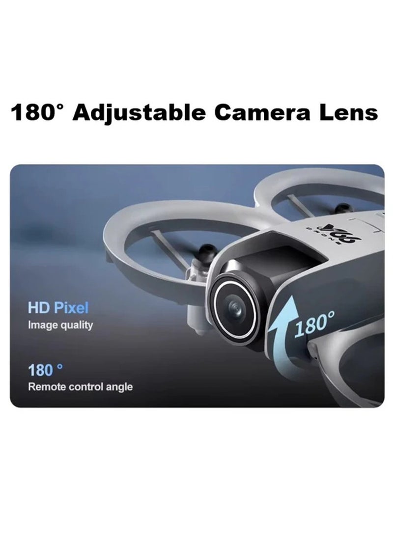 Kids Fun Drone 2 – Easy-to-Fly Beginner Drone with 180° HD Camera, Obstacle Avoidance, 24-Min Flight Time, APP Control, Night LED Lights, Gesture Selfie & More – Perfect Gift for Kids & New Pilots
