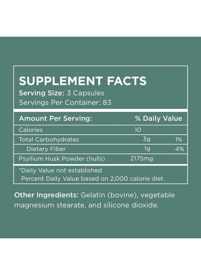 Pure for Men Daily Psyllium Husk Fiber Supplement Pure for Her | Digestive Regularity & Gut Health Support | Soluble Fiber Powder, 2,175mg Per Serving | 250 Capsules - Image 4