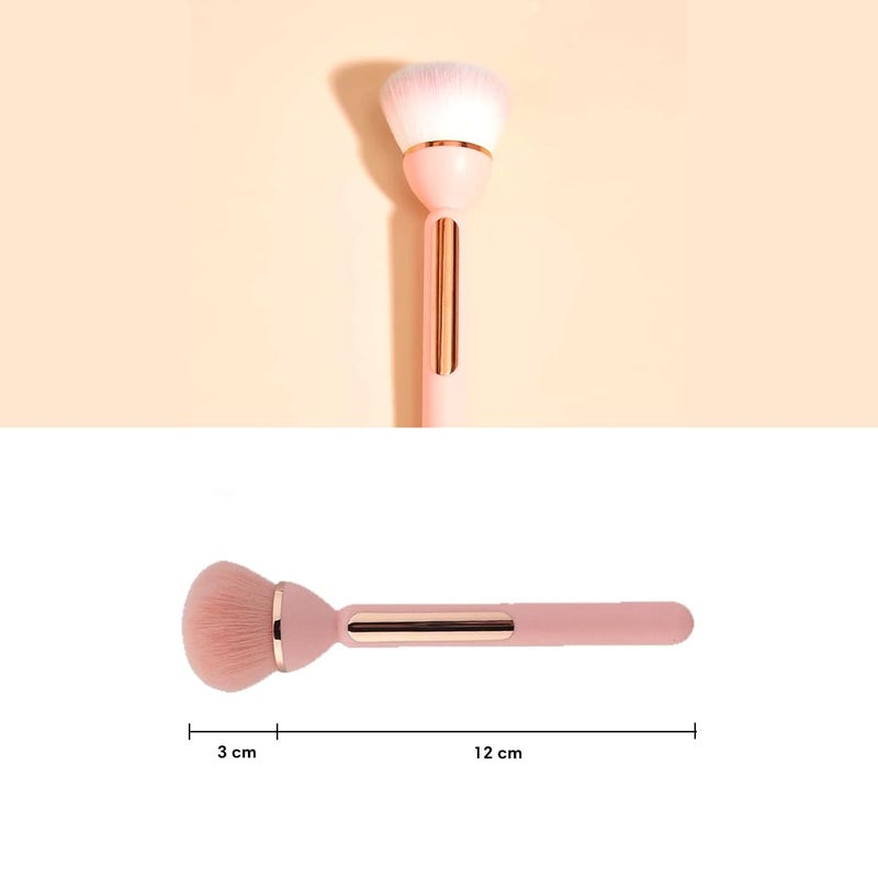 Gleva Multipurpose Professional Powder & Blush Cheek Brush, Travel Cosmetic Brush Perfect for Cheek Forehead Jawline Nose Blending Flawless Highlighter Brush For Women's & Girls (Black) - Image 5