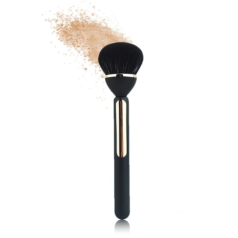 Gleva Multipurpose Professional Powder & Blush Cheek Brush, Travel Cosmetic Brush Perfect for Cheek Forehead Jawline Nose Blending Flawless Highlighter Brush For Women's & Girls (Black) - Image 1
