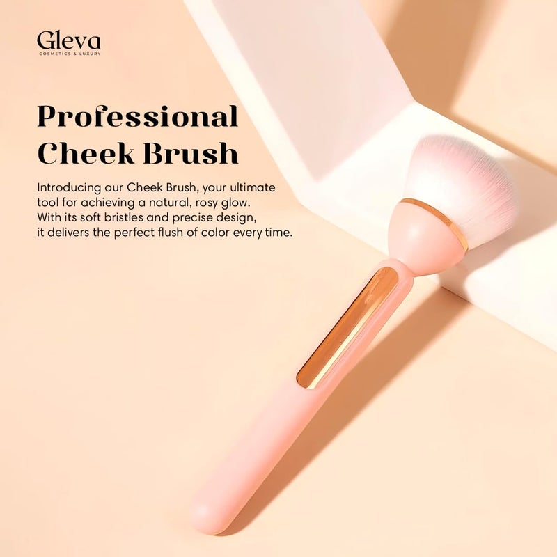 Gleva Multipurpose Professional Powder & Blush Cheek Brush, Travel Cosmetic Brush Perfect for Cheek Forehead Jawline Nose Blending Flawless Highlighter Brush For Women's & Girls (Black) - Image 2