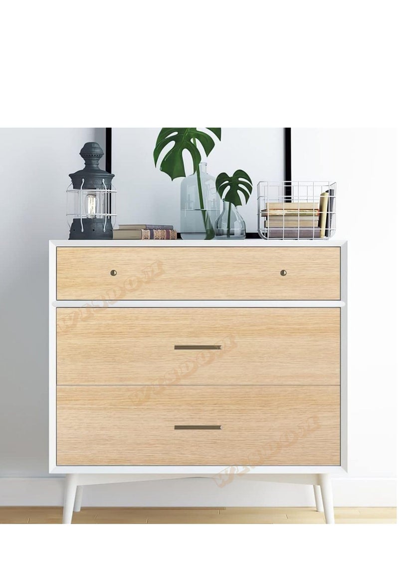 WISDOM Self Adhesive Wood Grain Wallpaper for Home Furnituer Cabinets Wallpaper 2 Feet x 8 Feet,Oak Wooden Wallpaper - Image 5