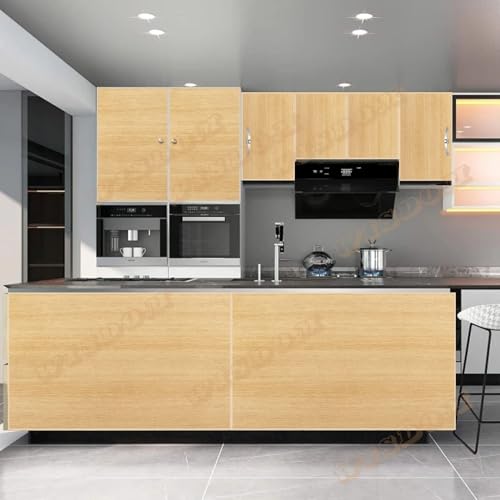 WISDOM Self Adhesive Wood Grain Wallpaper for Home Furnituer Cabinets Wallpaper 2 Feet x 8 Feet,Oak Wooden Wallpaper - Image 4
