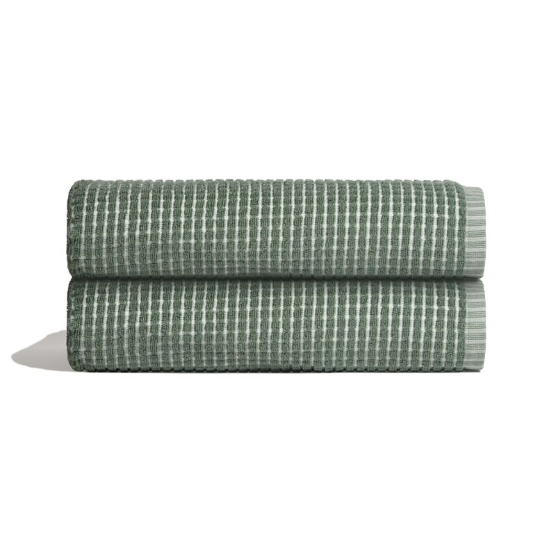 ONSEN Cotton Bath Towel â€” Sculpted Terry Texture, Quick-Dry, Low-Lint, Plush & Lightweight (Spruce, 2X Bath Towel) - Image 1