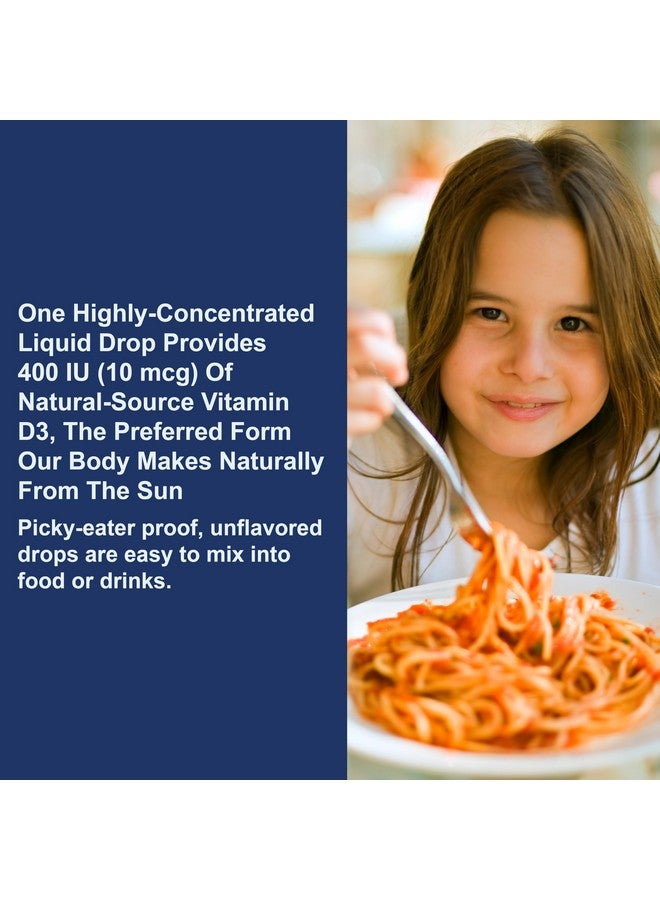 Carlson كارلسون - سوبر دايلي D3 للأطفال، قطرات فيتامين D للأطفال، 400 وحدة دولية (10 ميكروغرام) لكل قطرة، صحة القلب والمناعة، نباتي، قطرات فيتامين D سائلة، بدون نكهة، 365 قطرة - Image 5