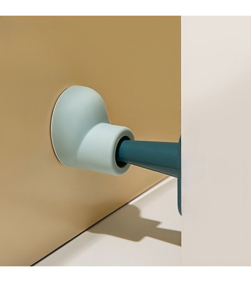 5 سدادات باب متعددة الأشكال الكرتونية مثبتة على الحائط بتصميم مدبب لمنع الرياح للاستخدام المنزلي - Image 1