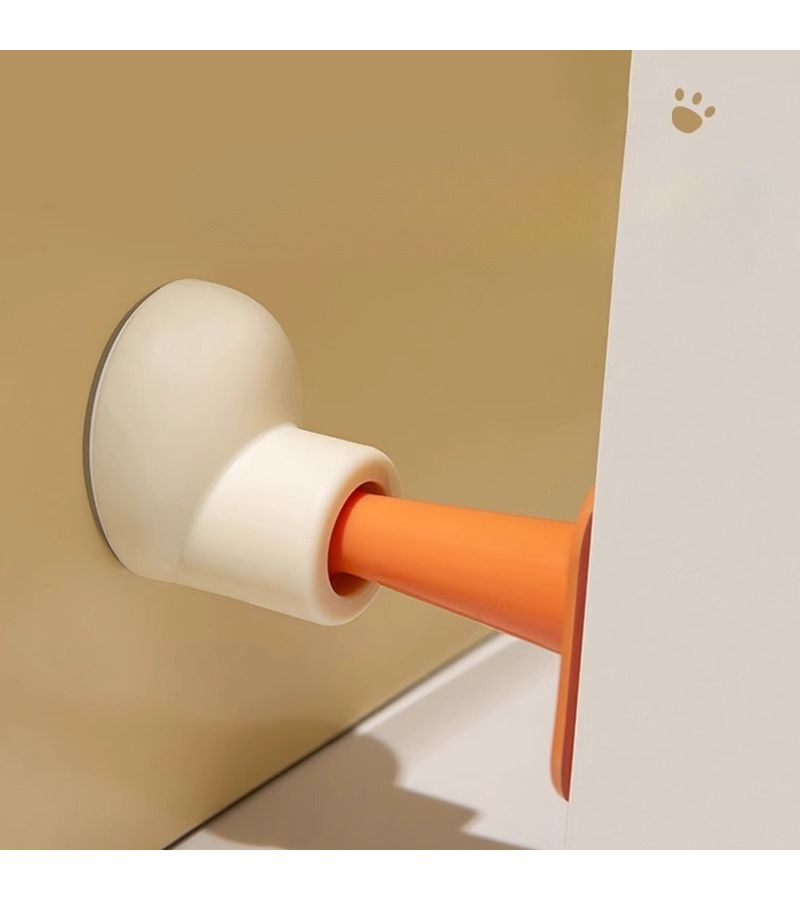 5 سدادات باب متعددة الأشكال الكرتونية مثبتة على الحائط بتصميم مدبب لمنع الرياح للاستخدام المنزلي - Image 4