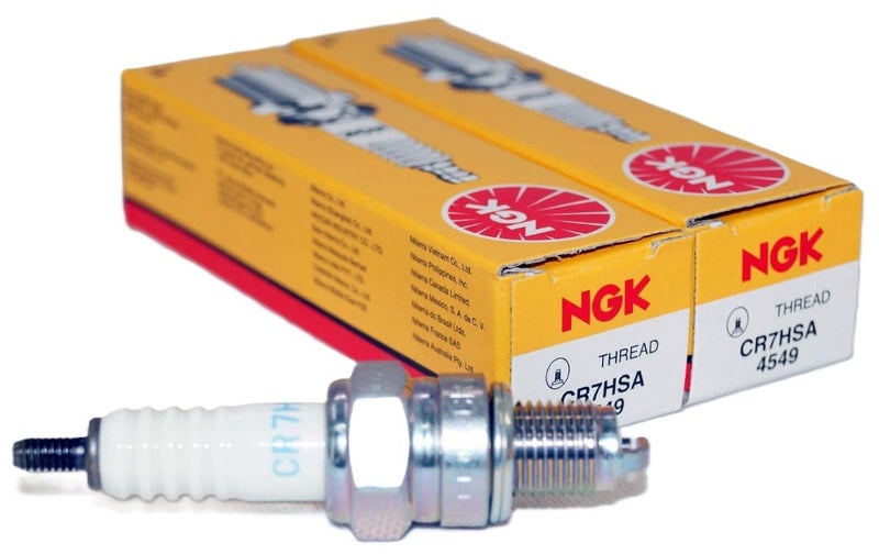 NGK Wings NGK Spark Plug CR7HSA XR80 XR100 XR CRF80 CRF Pack of 2 - Image 1