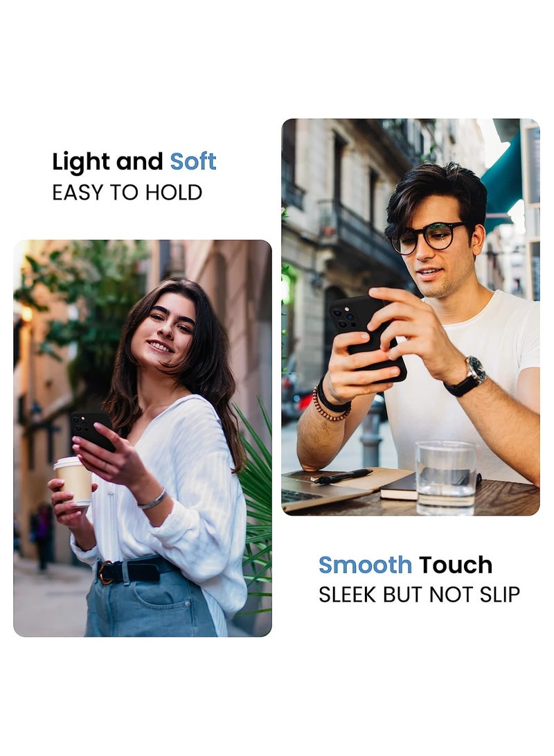 DUSALA Designed for iPhone 15 Pro Max Case, Silicone Upgraded [Camera Protection] for iPhone 15 ProMax Case with [2 Screen Protectors], Anti-Scratch Microfiber Lining, 6.7 inch, Black - Image 2