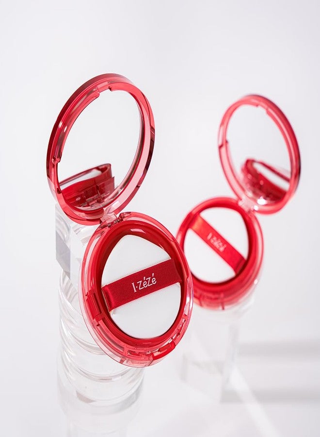 IZEZE Love Me Cushion 0.49 oz, 14g (#23 Nude) Glow Finish type, Dewy Finish, Korean Makeup Cushion for All Skin Types - Image 5