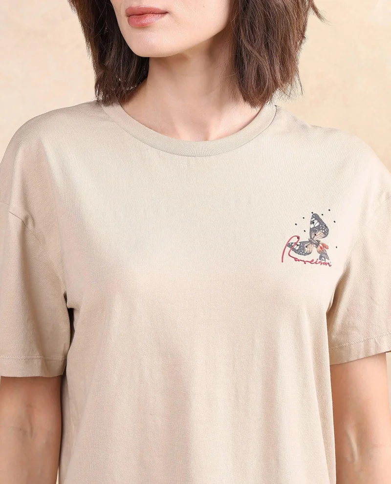 Rareism Women's Graphic Woman Printed T-Shirt