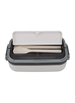 Thoraya 304 Stainless Steel Bento Box Adult Lunch Box Single Layer Microwave Safe Portable Split Bento Box for Students Office Workers White  - Image 2