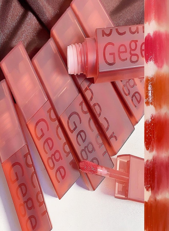 Gege Bear Velvet Lip Glaze | Semi-Transparent Matte Lip Tint with Doe-Foot Applicator | Smooth Blurring Finish for Gradient Lips | Long-Lasting Lightweight Lip Cream - Image 1