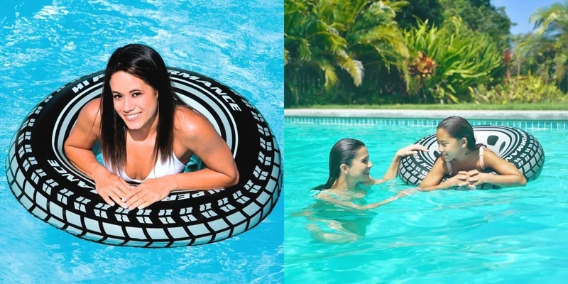 INTEX Wheel Patterned Floating Ring - Inflatable Wheel Floating Ring - Wheel Sea Floating Ring - Rubber Patterned Sea Floating Ring 91 Cm.