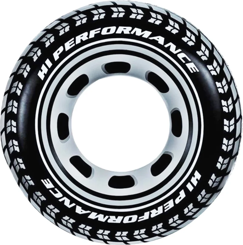 INTEX Wheel Patterned Floating Ring - Inflatable Wheel Floating Ring - Wheel Sea Floating Ring - Rubber Patterned Sea Floating Ring 91 Cm.