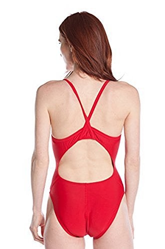 LIFEGUARD Officially Licensed Swimsuit for Women & Ladies, One Piece Swimming Suit, Elastic Comfort Straps. Red - Image 2