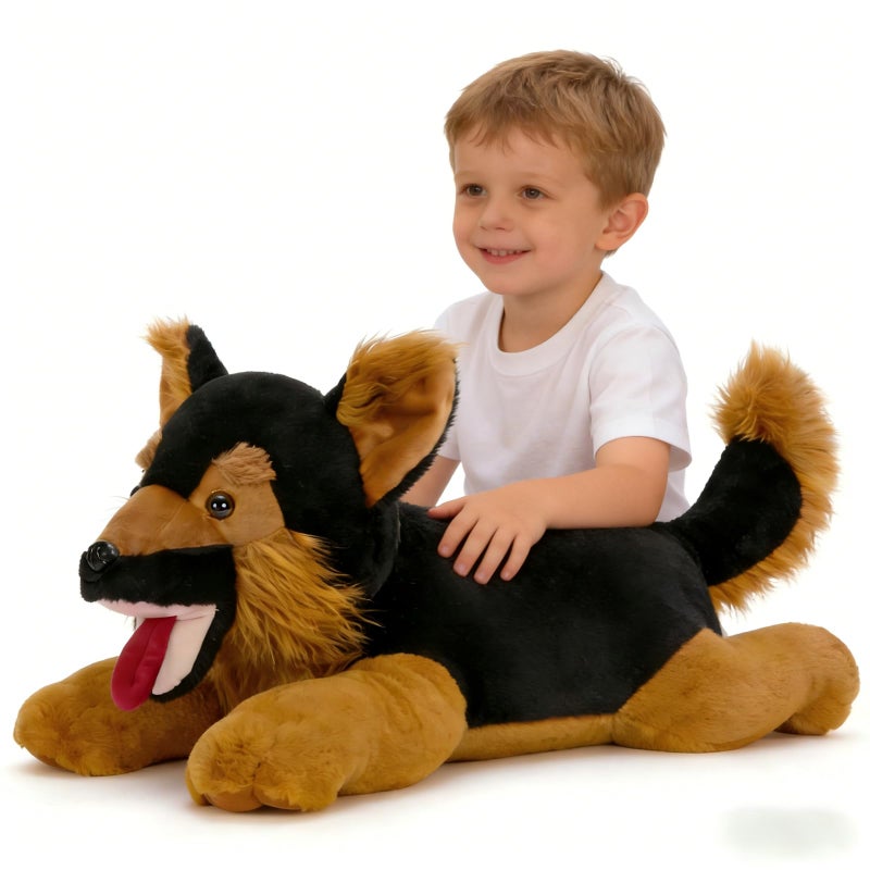 MaoGoLan 28 inches Large German Shepherd Stuffed Animal,Realistic and Fluffy Dog Plush Hugging Pillow,Adorable Puppy Plushie Gift for German Shepherd Lover - Image 1