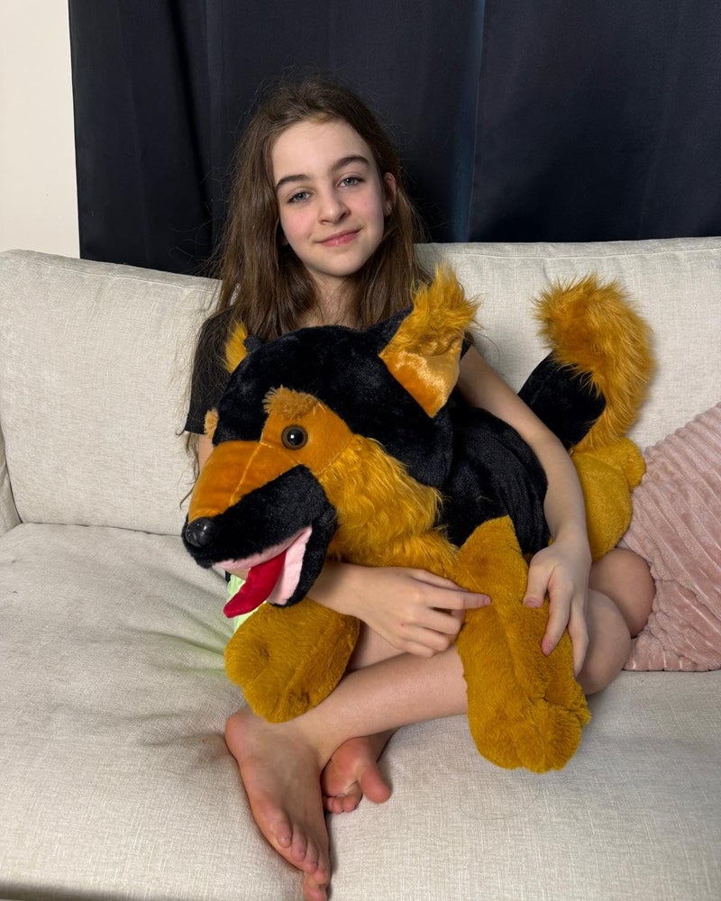 MaoGoLan 28 inches Large German Shepherd Stuffed Animal,Realistic and Fluffy Dog Plush Hugging Pillow,Adorable Puppy Plushie Gift for German Shepherd Lover - Image 3