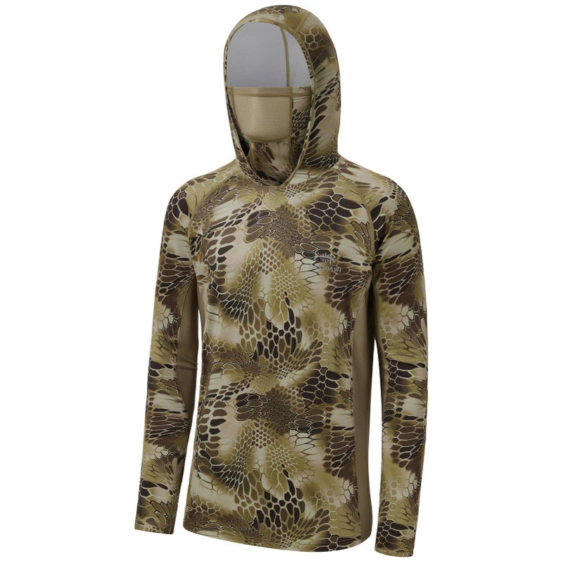 BASSDASH UPF 50 Mens Hunting Shirts with Mask Long Sleeve Camo Fishing Hoodie - Image 2
