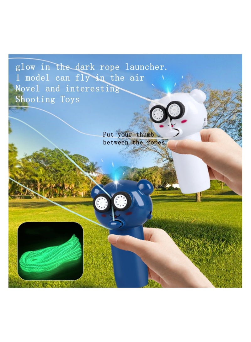 SYOSI Glow in The Dark Rope Launcher, Novelty Fun Toy for Kids and Adult, Interactive Loop Lasso Zip String, Ideal Gift for Boys & Girls, Rave Accessories, loop Rope Launcher, Blue - Image 4