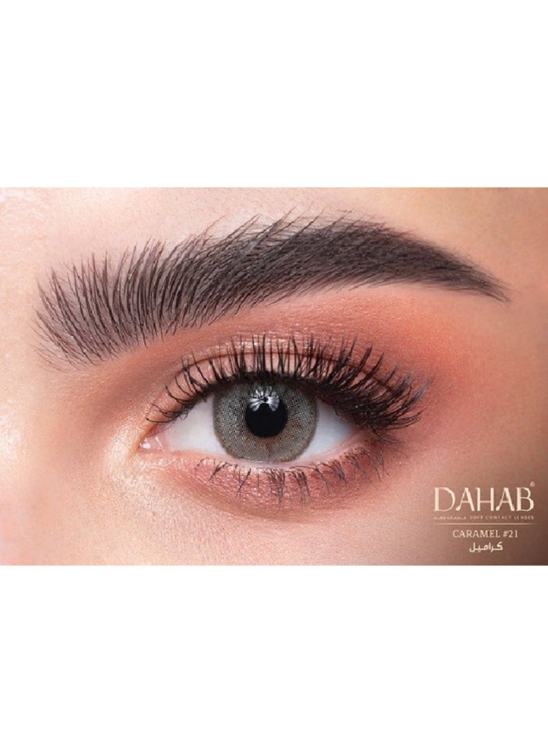 Dahab One Day Caramel Pack Of 10 Daily Disposable Colored Contact Lenses Unisex Cosmetic Contact Lenses  - Image 1