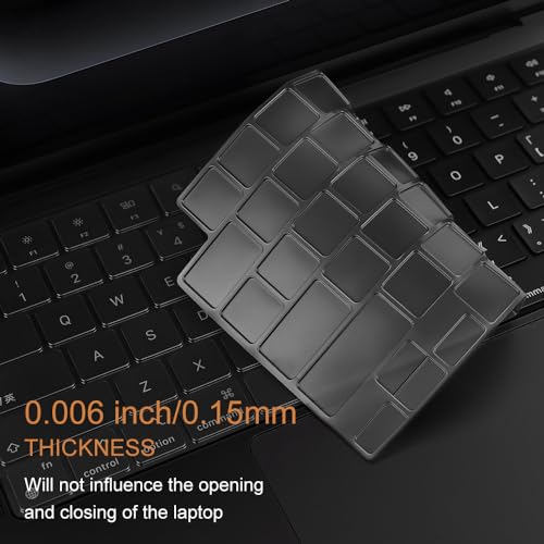 MasiBloom Keyboard Cover Skin for 2025-2021 MacBook Pro 14" 16 inches (M5 M4 M3 M2 M1) Pro/Max Chip A3434 A3112 A3185 A3401 TPU Protector Accessories US/ANSI Layout (Space Black) - Image 3