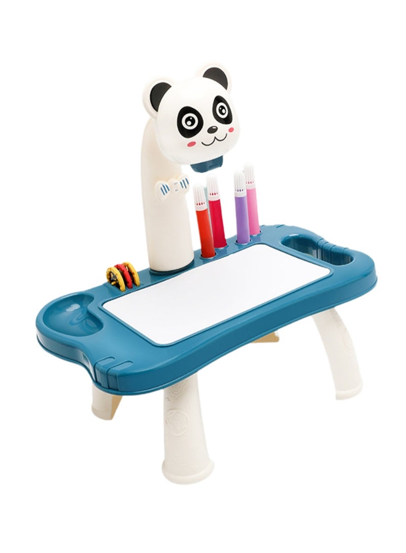 Panda Projection Table, Children'S Drawing Projector With Flashlight Slide Projector Toy, Tracing Sketch Table With Light Music, Suitable For Early Art Learning Game Gifts - Image 1