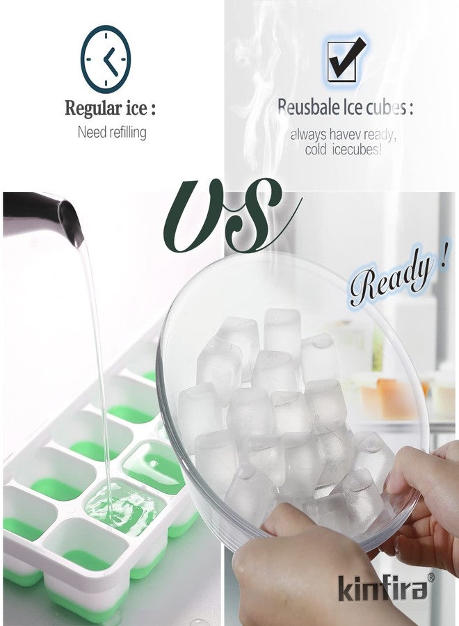 Kinfira Plastic Reusable Ice Cubes - Refreezable Ice Cubes Cool Drinks without Diluting Drinks Pretty Good for Parties BPA Free Dishwasher Safe 30 Pcs White Clear - Image 4