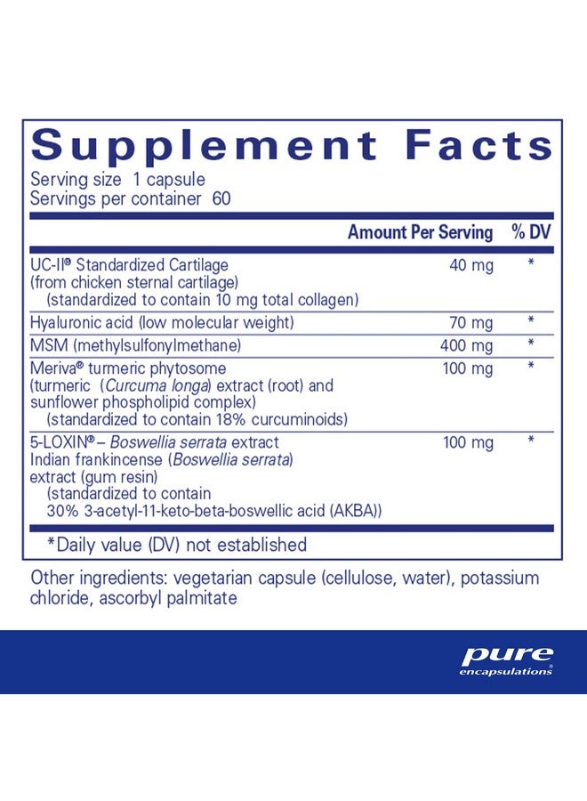Pure Encapsulations Joint Complex (Single Dose) | Once-Daily Supplement to Support Joint Mobility, Comfort, Tissue, and Cartilage Health* | 60 Capsules - Image 1