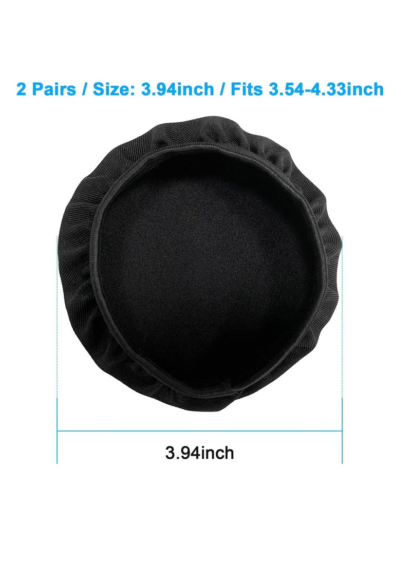 KASTWAVE 4Pcs Headphone Ear Pads Covers, Washable Sanitary Ear Pad, Stretchable Fabric Headphone Covers for Gym, Training, Aviation, Racing, Gaming Over The Ear Headphones, Fit 3.5" - 4.3" Ear Pads  - Image 3