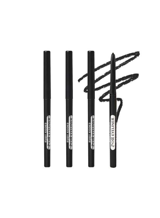 روبي كيسيز قلم كحل محدد عيون قابل للسحب مقاوم للماء ومقاوم للتلطخ، مكياج عيون عالي الصبغة يدوم 24 ساعة (4 عدد أسود جدًا) - Image 1