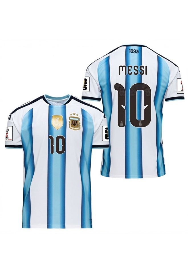 2026-2027 الأرجنتين المنزل قصيرة الأكمام زي كرة القدم #10 ميسي كرة القدم جيرسي الكبار حجم هدية للجماهير والأصدقاء - Image 1