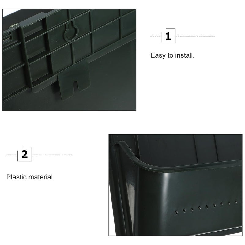 Vertical Garden Planter Wall Mounted Planter Box Military Green 33x14x18cm Indoor Outdoor Plant Pot - Image 4