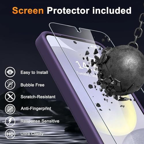 Elzzi Magnetic Guard Designed for Samsung S23 Plus 5G Case Translucent Matte Hard PC + TPU Back Cover [Compatible with MagSafe] Anti-Scratch Phone Case (Deep Purple) - Image 5