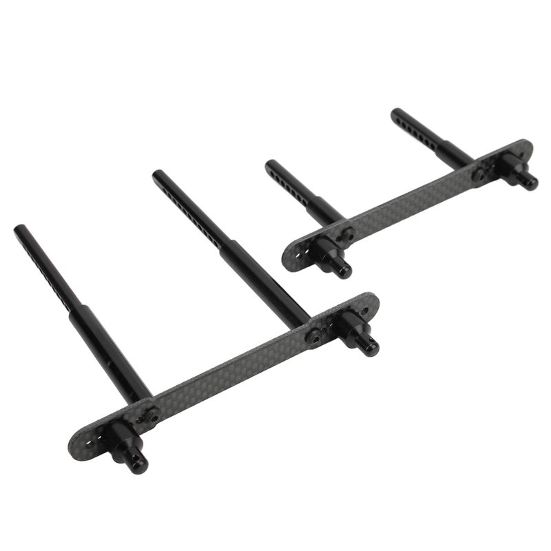 RC Shell Columns Front Rear Aluminum Alloy Carbon Fiber Car Body Mount Post for Axial SCX10 90046 90047 1/10 RC CarBlack - Image 3