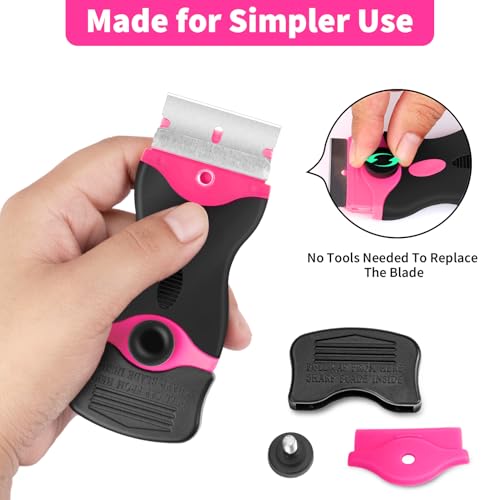 Nalisence Razor Blade Scraper Tool Kit - 2Pack Razor Scrapers & 40Pcs Extra Blades, Plastic Paint Scraper Tool, Razor Scraper Tool for Glass Top Stove, Scrappers for Cleaning Window, Cooktop, Oven, Floor - Image 3