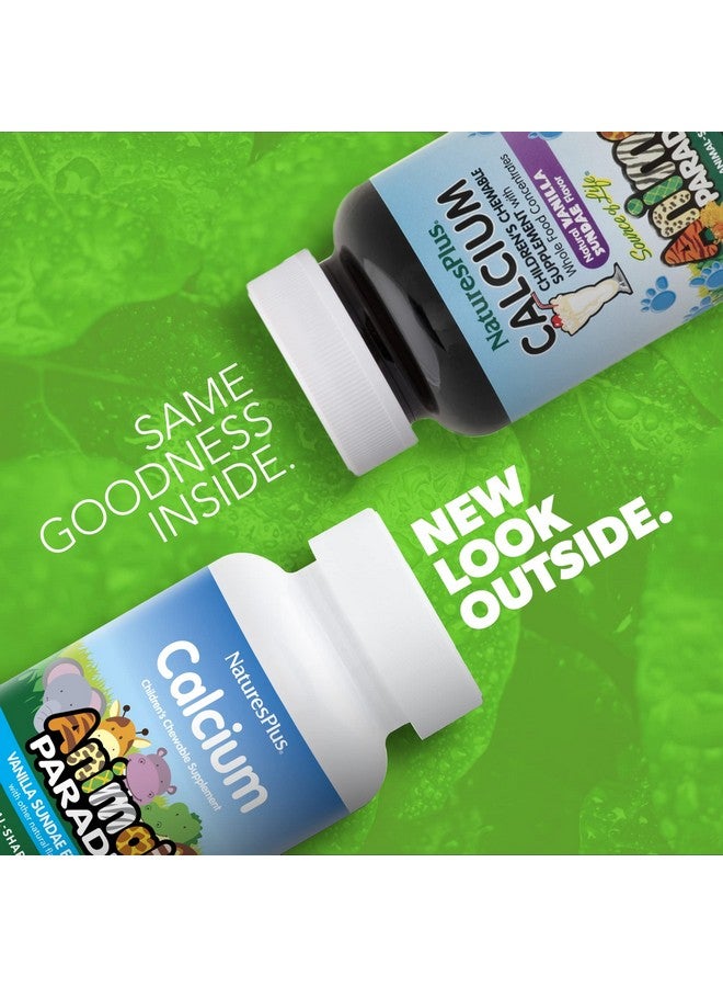 Nature's Plus Naturesplus Animal Parade Calcium Vanilla Sundae Flavor 90 Animalshaped Chewable Tablets Promotes Healthy Bones Vegan Gluten Free 90 Total Servings - Image 3