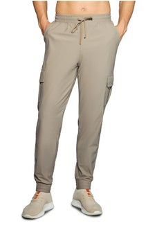 Technosport Solid 4-Way Stretch Cargo Pants by Styli  - Image 1
