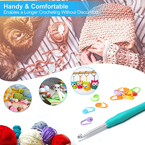 Vodiye Professional Extra Long 5.5mm Crochet Hooks Set, Ergonomic Handle, for Beginners and Experienced Lovers - Image 3