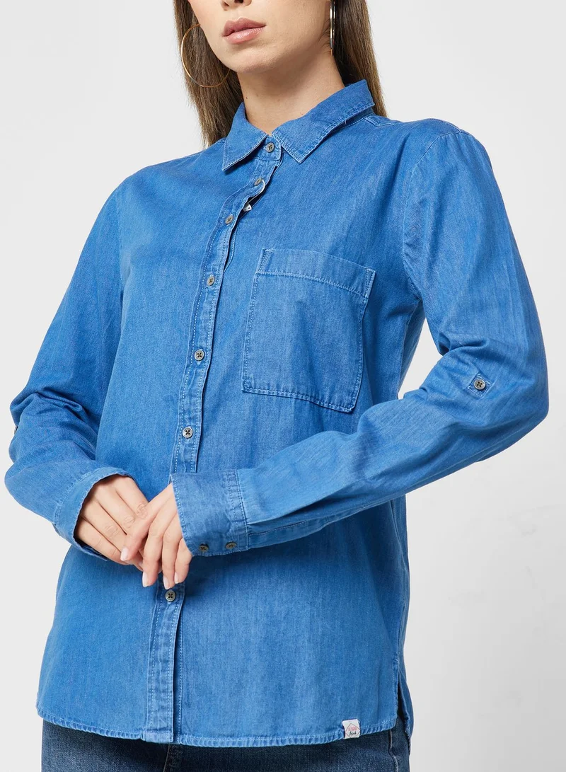 Lee Cooper Denim Shirt With Long Sleeves