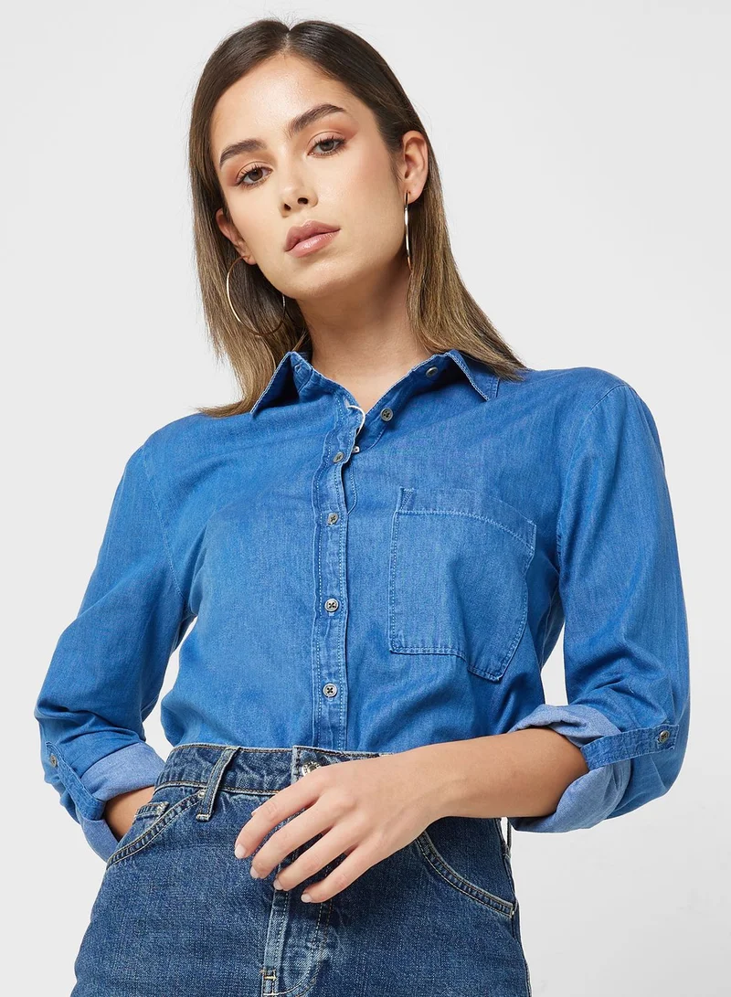 Lee Cooper Denim Shirt With Long Sleeves