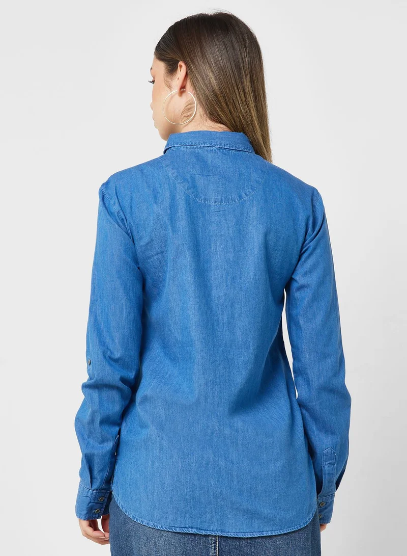 Lee Cooper Denim Shirt With Long Sleeves