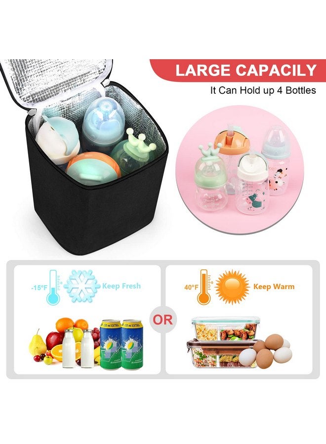 accmor Accmor Breastmilk Cooler Bag, Baby Bottle Cooler Bags, Insulated Bottle Cooler Tote Bags On The Go, Fits 4 Large 8oz Bottles, for Nursing Mom Daycare Travel  - Image 2
