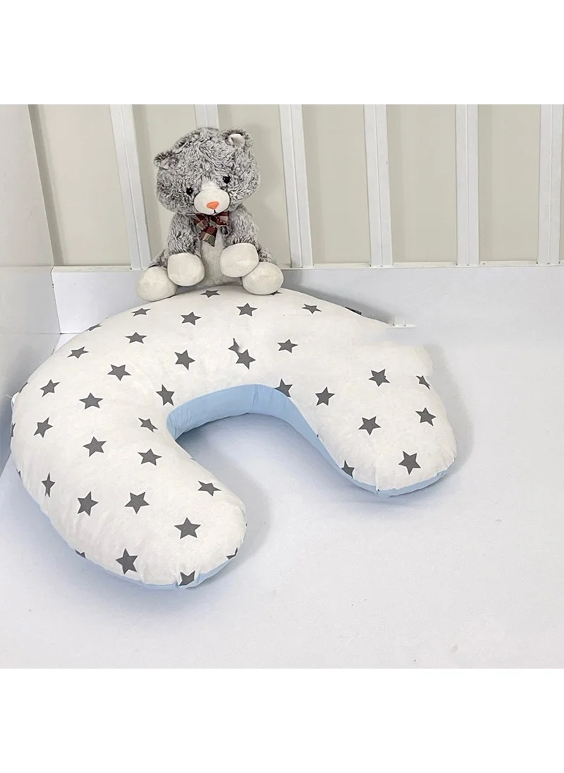 Ebabynest Bigstar Series White Star Blue Combination Breastfeeding Pillow