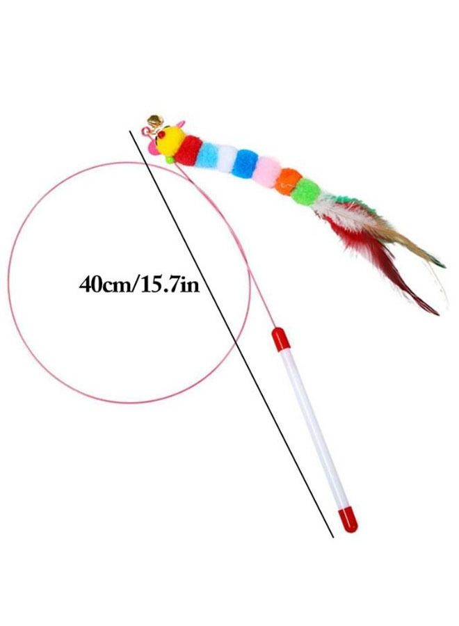 1 piece caterpillar wand toy Interactive steel wire kitten teaser toy random color - Image 2