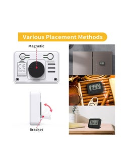 Y&D 2 PCS Mini Digital Hygrometer and Thermometer,Reptile Thermometer with Magnetic & Tablestand, Indoor Temperature Humidity Meter Gauge for Humidors Greenhouse Garden Cellar Closet Guitar Case Office  - Image 4
