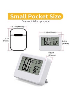 Y&D 2 PCS Mini Digital Hygrometer and Thermometer,Reptile Thermometer with Magnetic & Tablestand, Indoor Temperature Humidity Meter Gauge for Humidors Greenhouse Garden Cellar Closet Guitar Case Office  - Image 2
