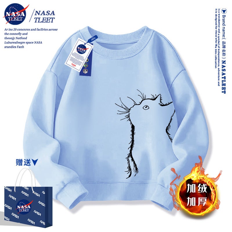 Nasa Joint Family Of Three Casual Sports Jacket For Boys And Girls Children Baby Children'S Clothes Crewneck Sweater - Image 1