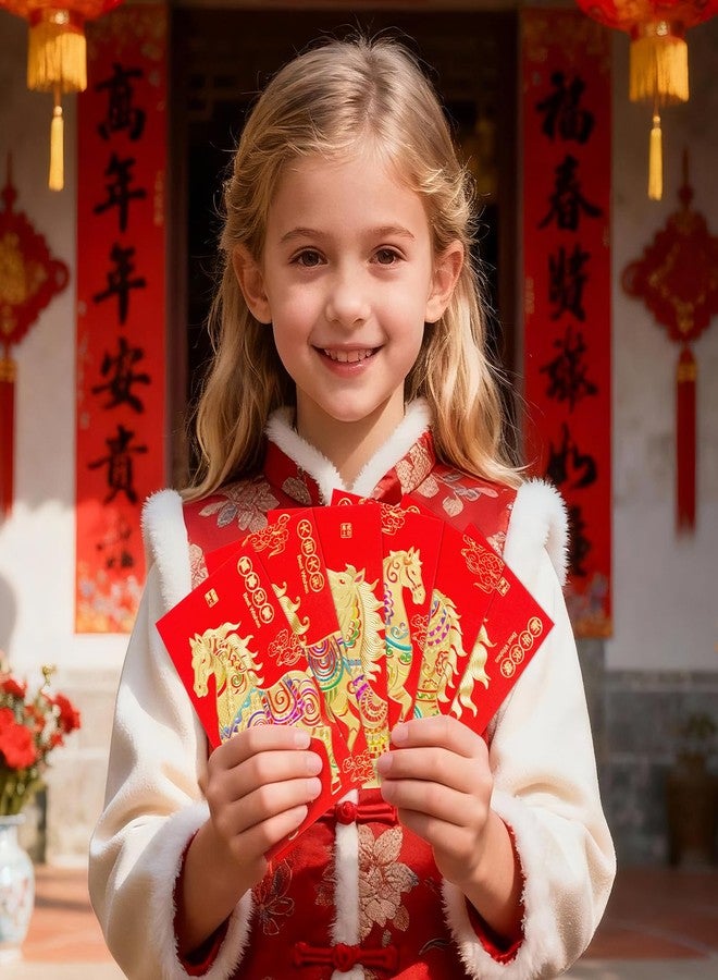 Easozoom 36PCS Cute Cartoon Chinese Red Envelopes Lunar New Year Snake 2025 Hong Bao Red Pocket Packet Lucky Money Gift for Spring Festival Eve Party Supplies decorations, 4.5×3.15 Inch-HB2 - Image 5