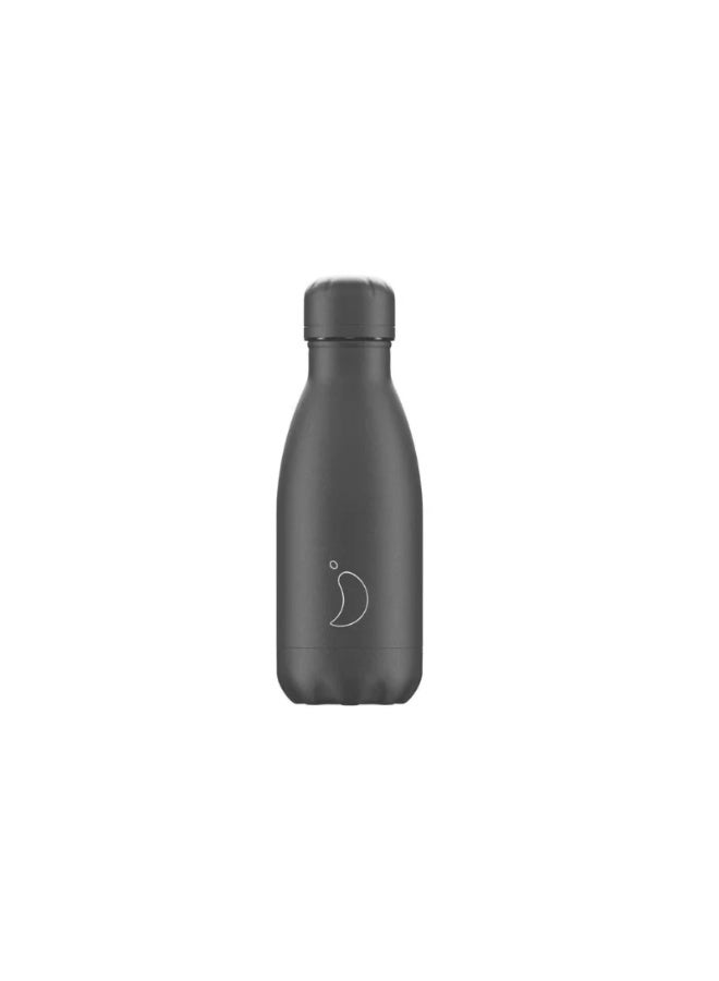 Chilly's | Water Bottle | Monochrome | 260ml | All Black - Image 1